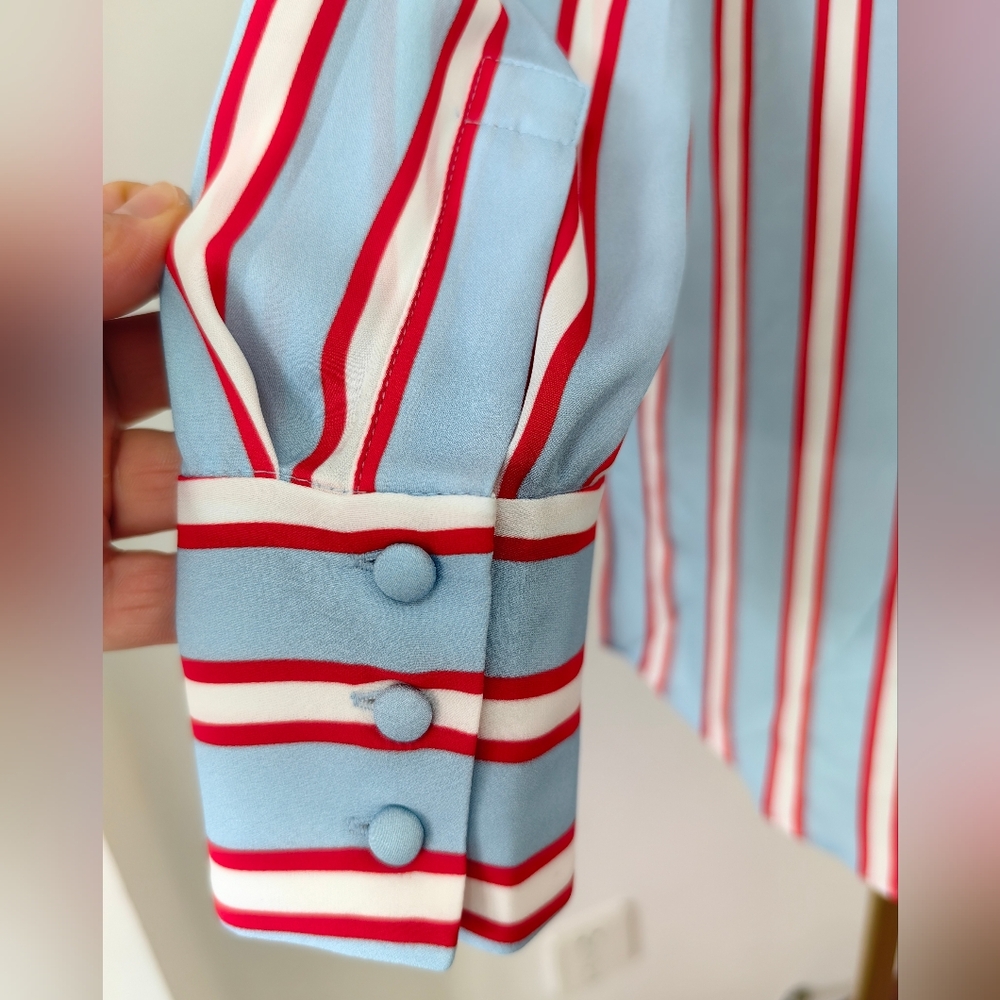 Alice+olivia DIMITRA OVERSIZED BUTTON DOWN - Picture 12 of 15